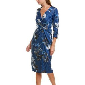 Knee length power-feminine dress.